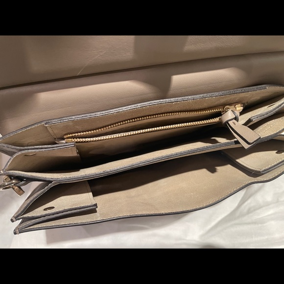 Chloe calfskin suede medium Faye shoulder bag Grey* authentic excellent conditio - Picture 5 of 14